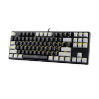 E-Yooso Z-87 87 Keys Single Light Mechanical Gaming Keyboard Black/Grey [Blue Switch]