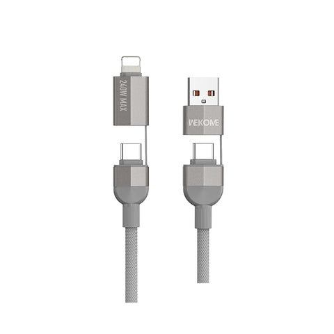 WEKOME High-power 4in1 Magnetic Cable 240W (GREY) WDC-48