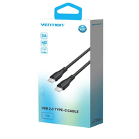 VENTION USB 2.0 C Male to C Male 3A Cable 1M TPE Type [H27BF] [H27WF]