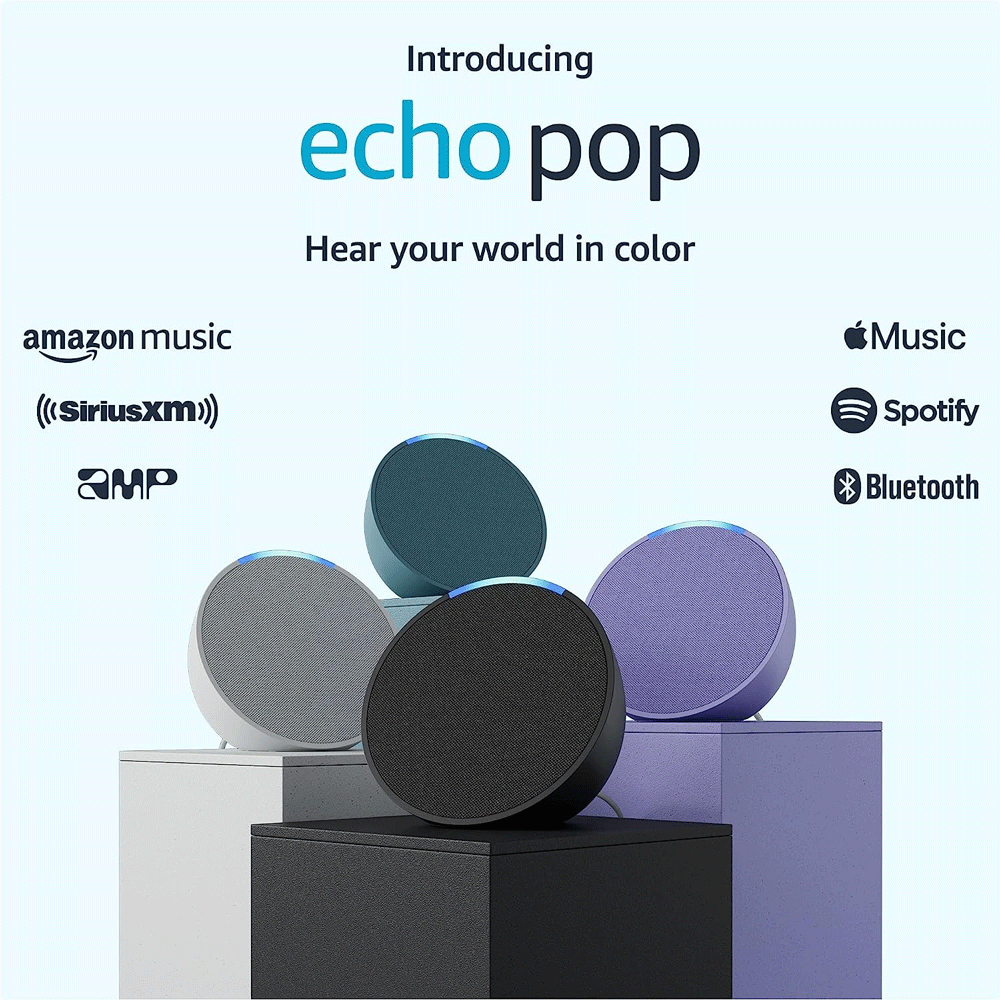 Amazon - Echo Pop (1st Generation) Smart Speaker with Alexa