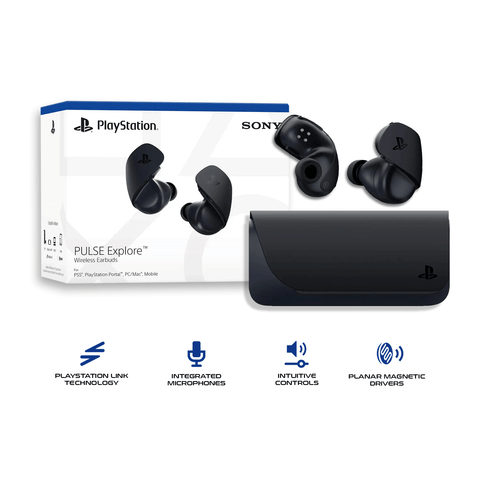 Sony PlayStation Pulse Explore Wireless Earbuds Midnight Black (Coal)