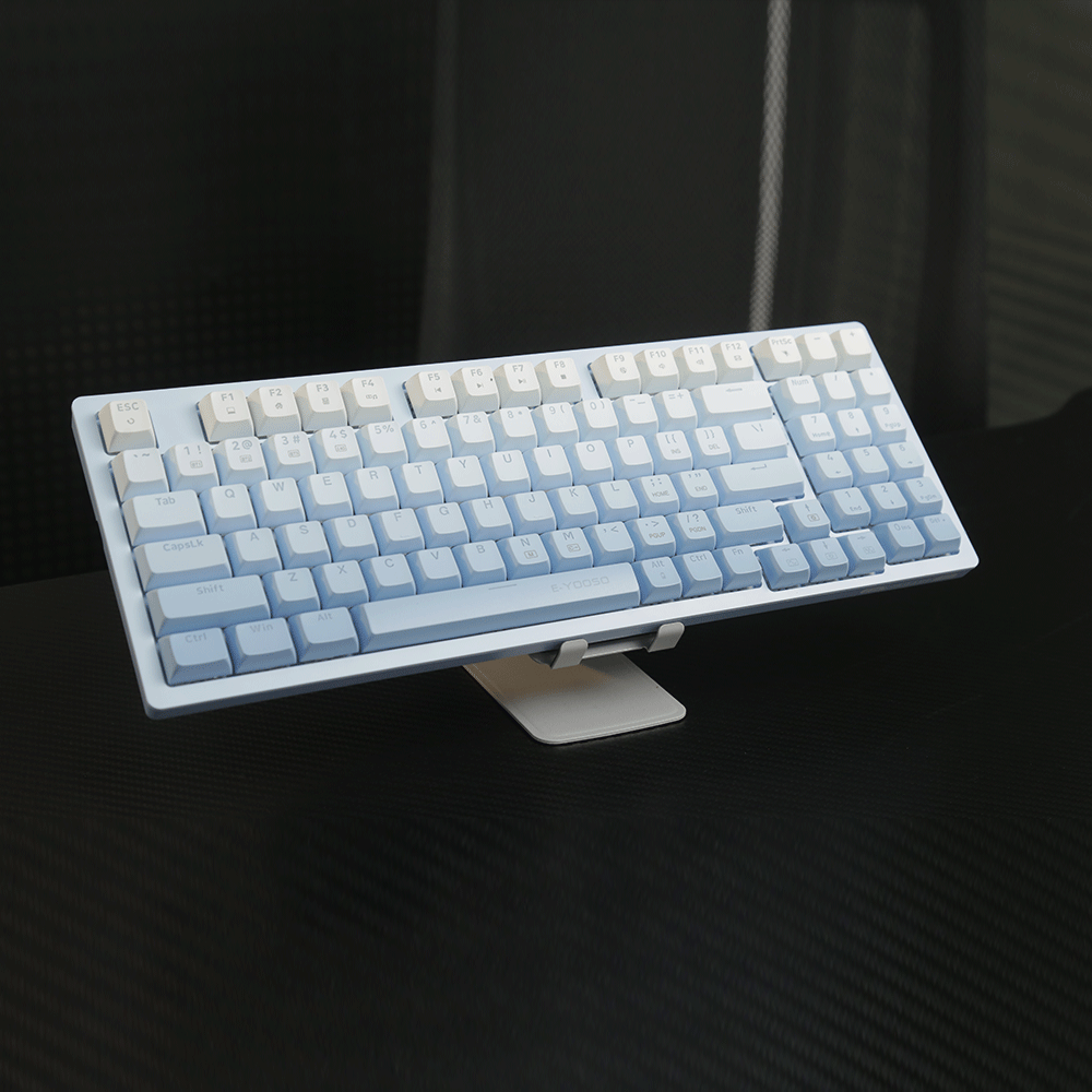 E-Yooso Z-94 Tri-Mode RGB 94 Keys Hot Swappable Mechanical Keyboard Gradiant Blue Linear White Switch