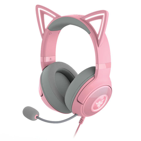 Razer Kraken Kitty V2 RGB Kitty Ears Gaming Headset Quartz