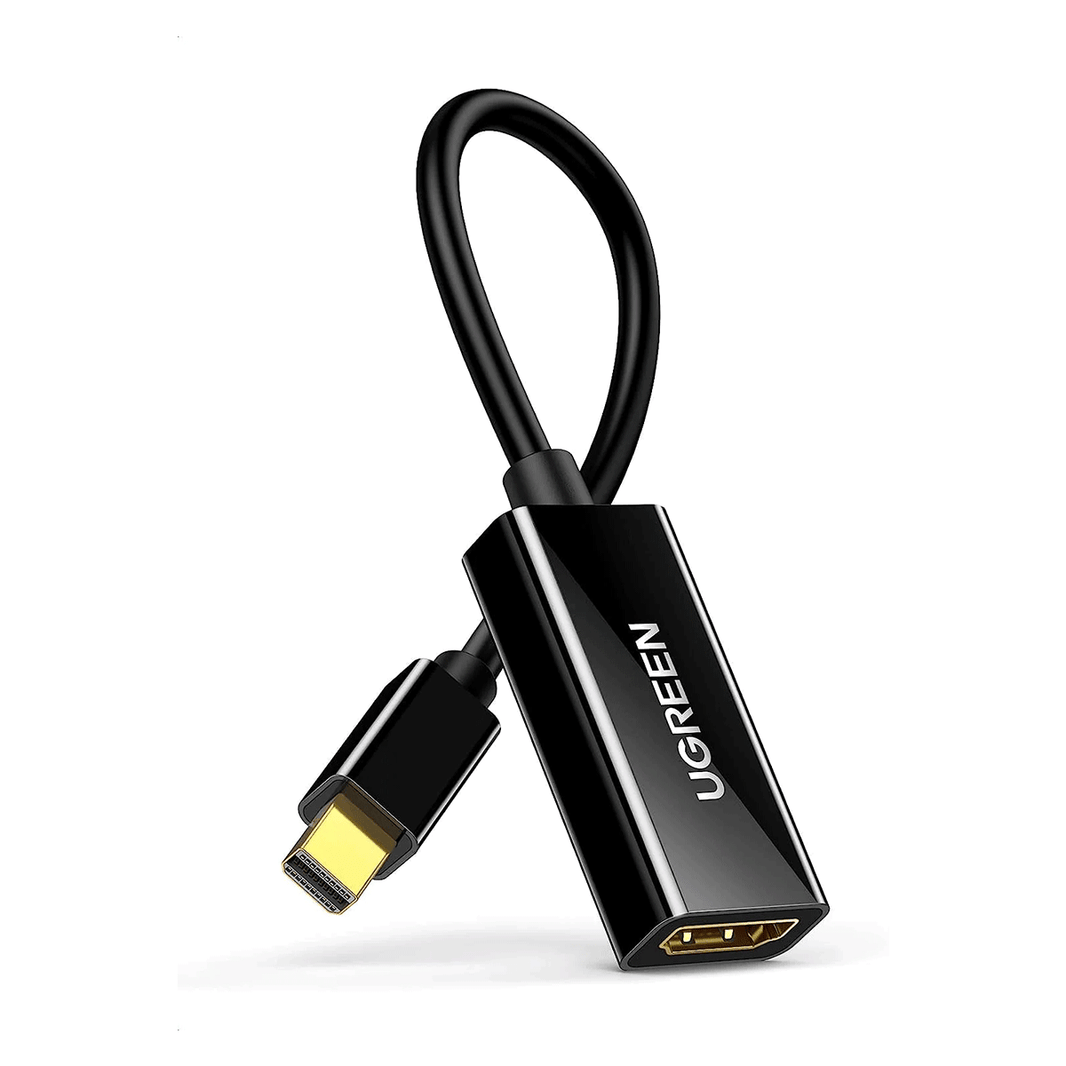 UGREEN Mini DP To HDMI Female Converter 1080P - 25CM (Black) [MD112/10461]
