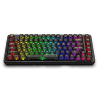 Redragon Elf Pro Tri Mode RGB 82 Keys Mechanical Gaming Keyboard Crystal Black Red Switch (K649CTB-RGB-PRO)