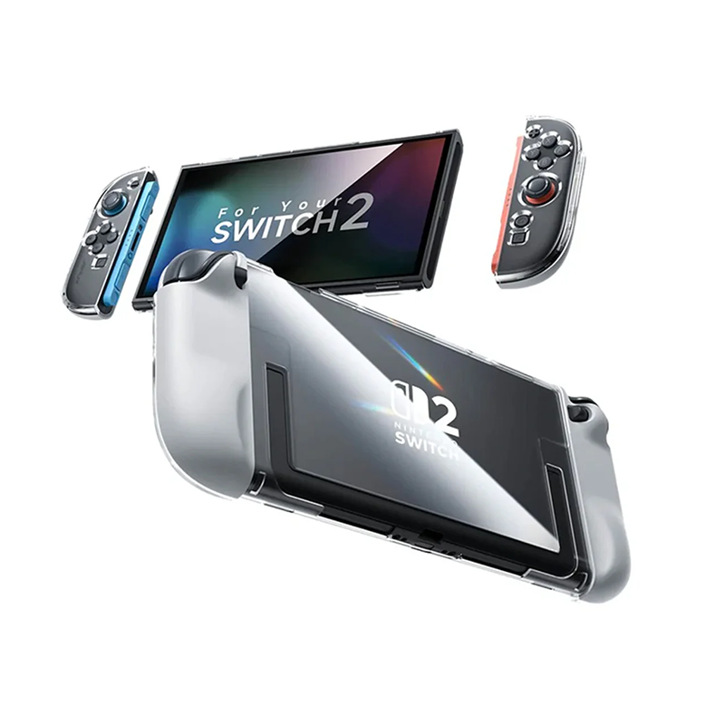 JSAUX Ergonomic Controller Full-Cover Case Set for Ninteodo Switch 2 (Clear) PC0119A