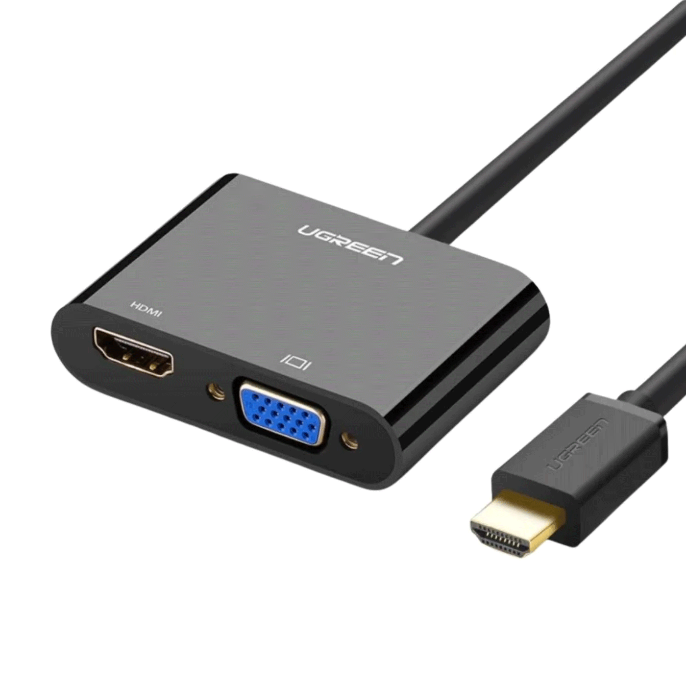 UGREEN HDMI To HDMI And VGA Converter - 30cm (Black) [CM101/40744]