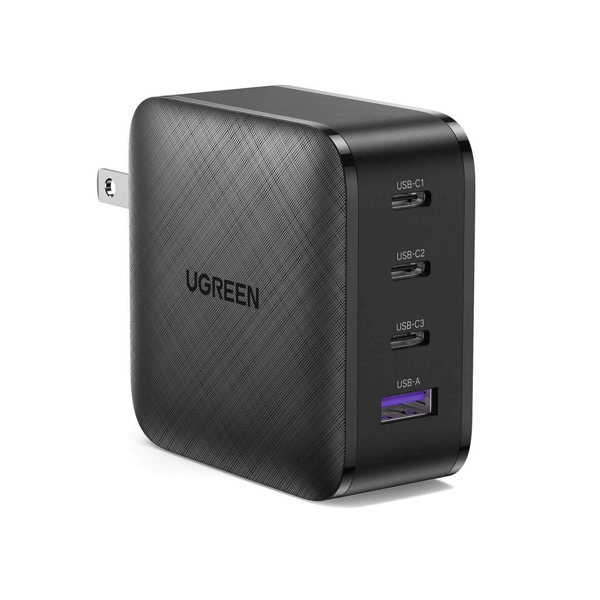 UGREEN 4-Port (USB-A + 3 USB-C) 65W Gan Tech Fast Charger (Black) [CD224/70773]