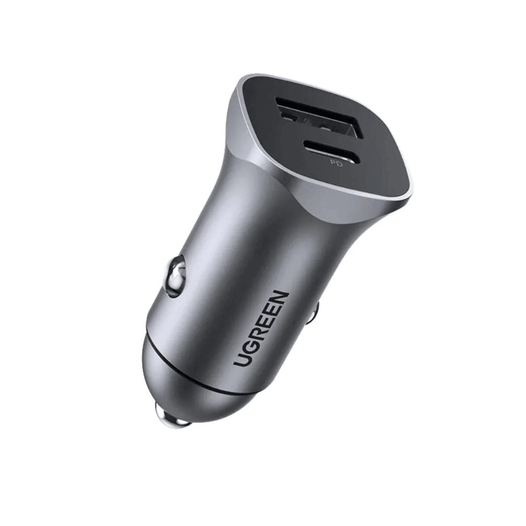 UGREEN USB-C PD+USB-A QC 20W Fast Car Charger (Space Gray) [CD130/30780]