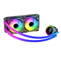 Lovingcool LC-B240-R 240mm ARGB Liquid Cooler with Temp Screen (Black)