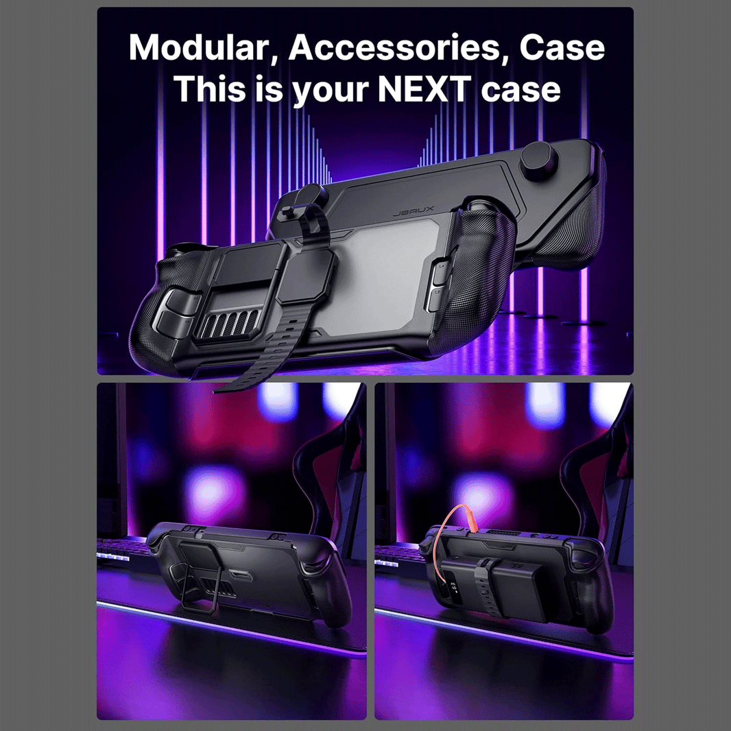 JSAUX Modular Case for Steam Deck with Detachable Front Shell  - PC0104