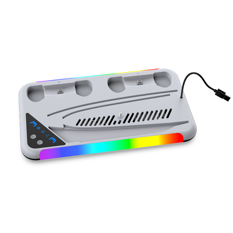 Hozkaii Multifunctional RGB Stand for PS5 Slim/Pro (Black/White) HP5-5001