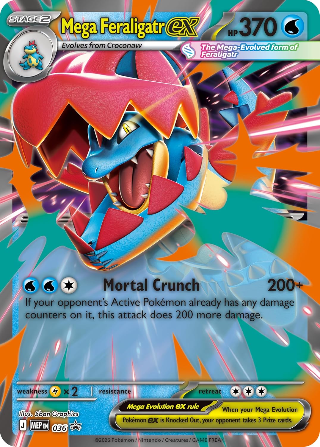 Pokémon TCG Ascended Heroes EX Box - Feraligatr (ENG)