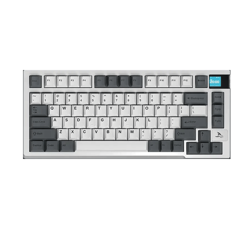 Darmoshark K8 Mechanical Keyboard [White Base/White and Gray Keycaps]