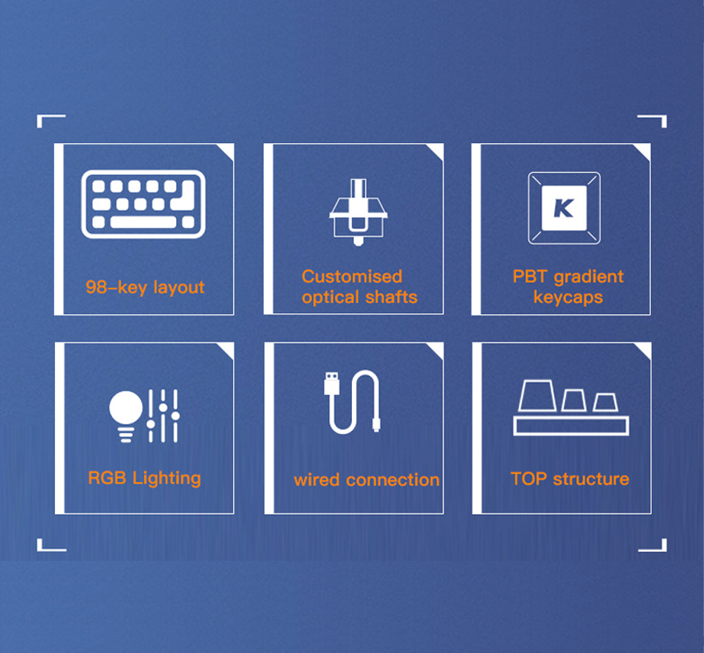 Darmoshark Top98 RGB Wired Gaming Keyboard