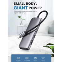 UGREEN USB-C 6-IN-1 Multifunctional Adapter (Space Gray) [CM195/70411]