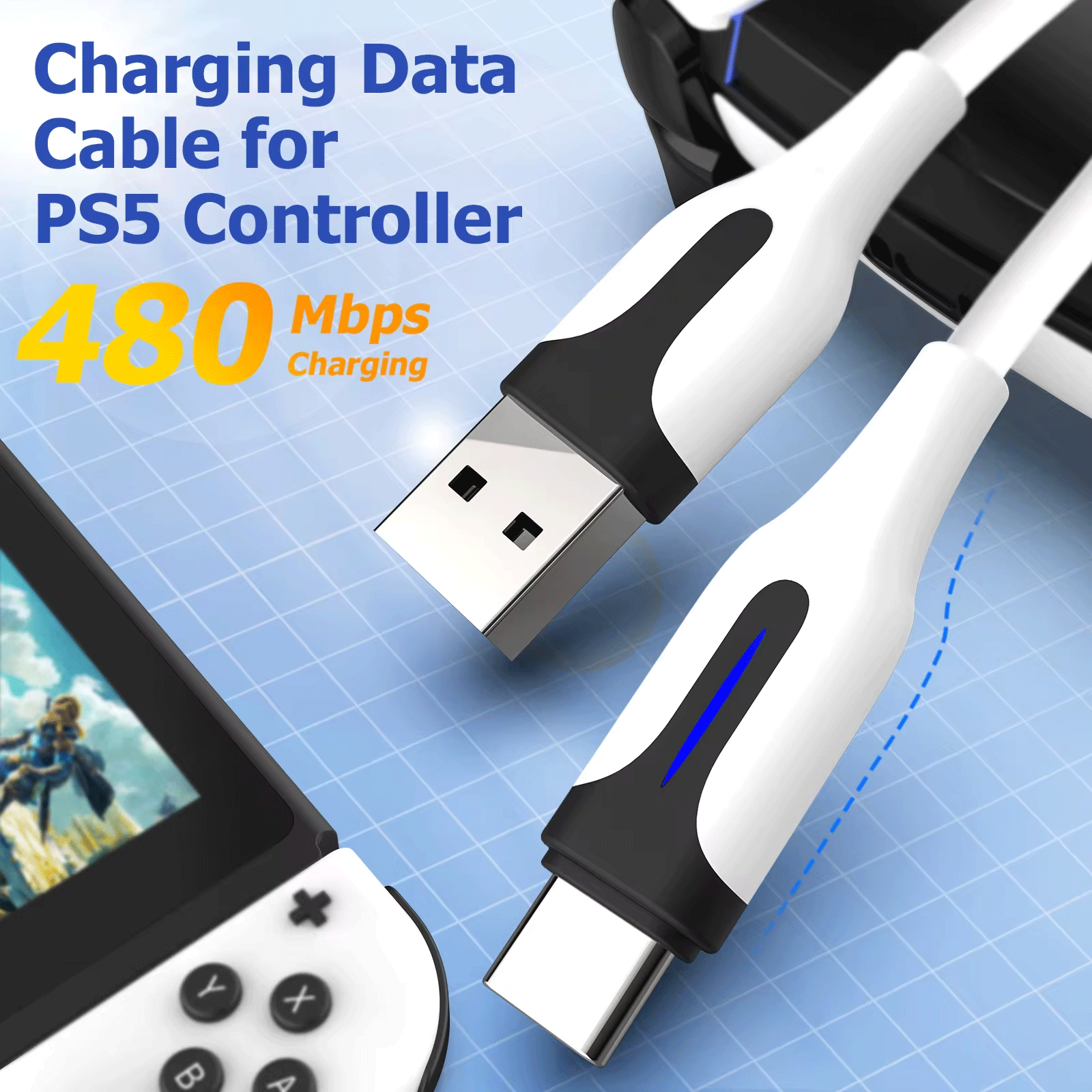 IINE IINE Controller C to C Charging Cable for PS5 [L961]
