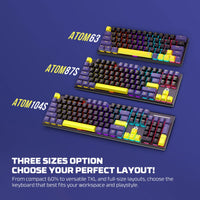 Fantech Atom104S Full-Size Yoru Edition Mechanical Gaming Keyboard (MK878S)