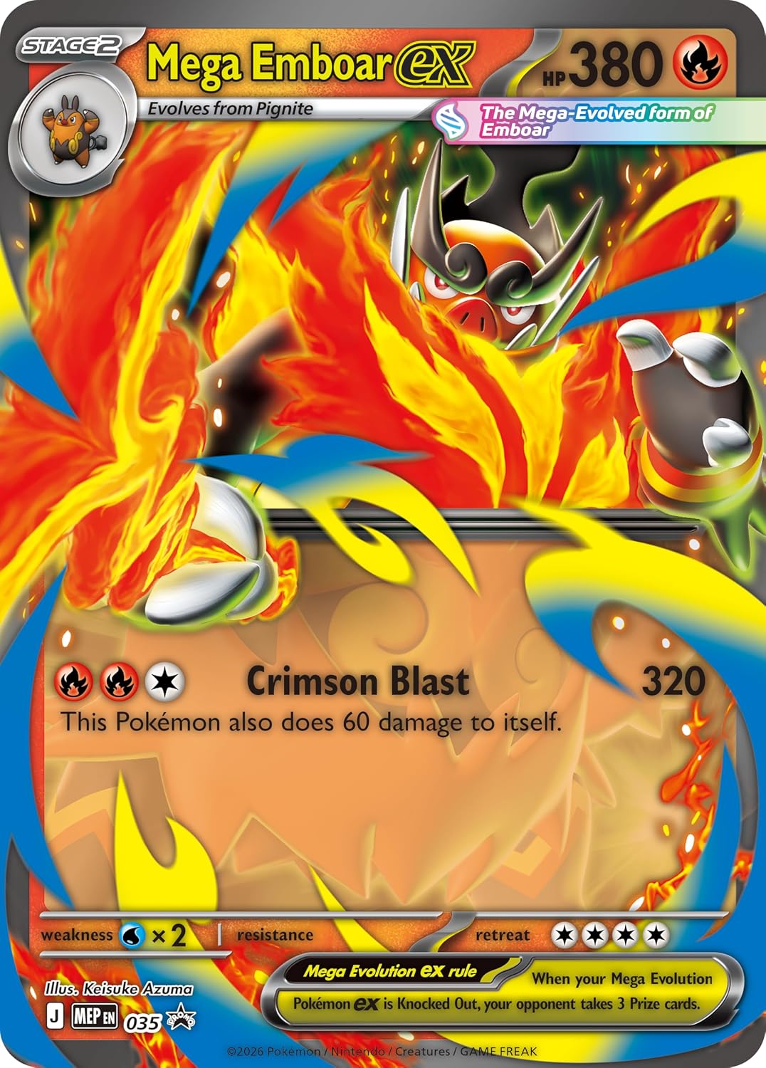 Pokémon TCG Ascended Heroes EX Box - Emboar (ENG)