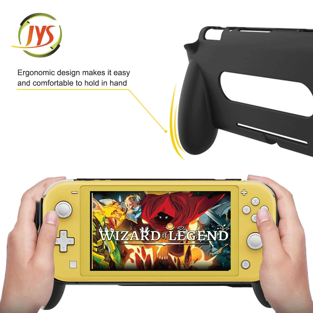 JYS Protective Case Handle grip for Nintendo Switch Lite [Black] [SL04]