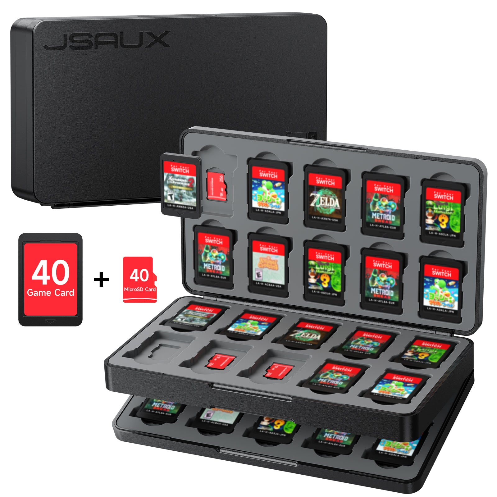 JSAUX Game Card Case 40 For Nintendo Switch 2 BG0118