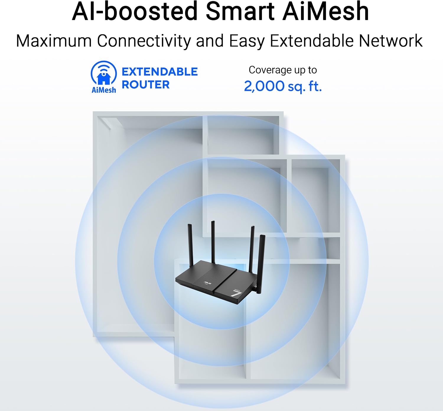 Asus RT-BE50 BE3600 Dual Band WiFi 7 Router