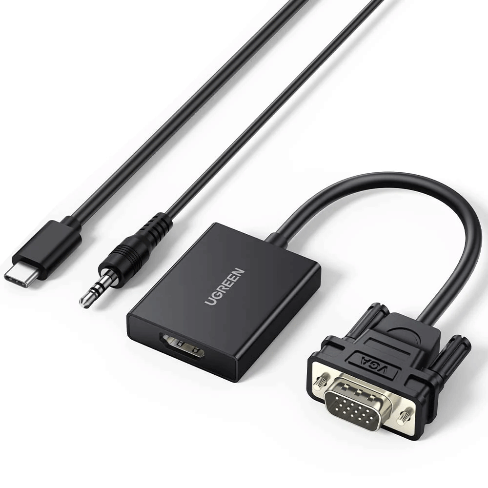 UGREEN VGA Male To HDMI Female Adapter With Audio & Power Supply [CM513/50945]
