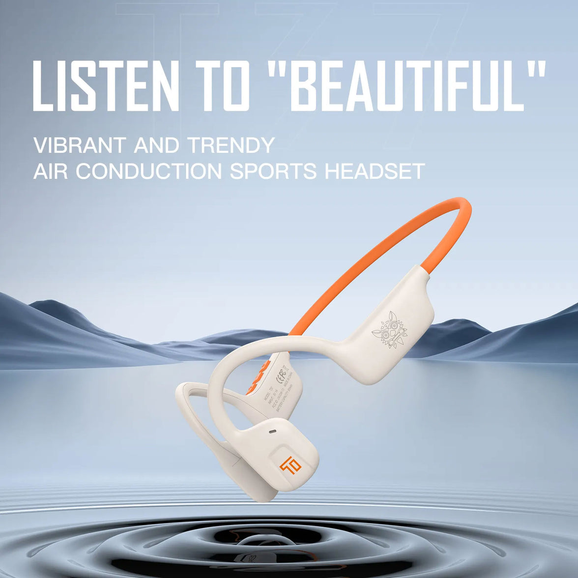 Onikuma T37 Wireless Earphone White Orange