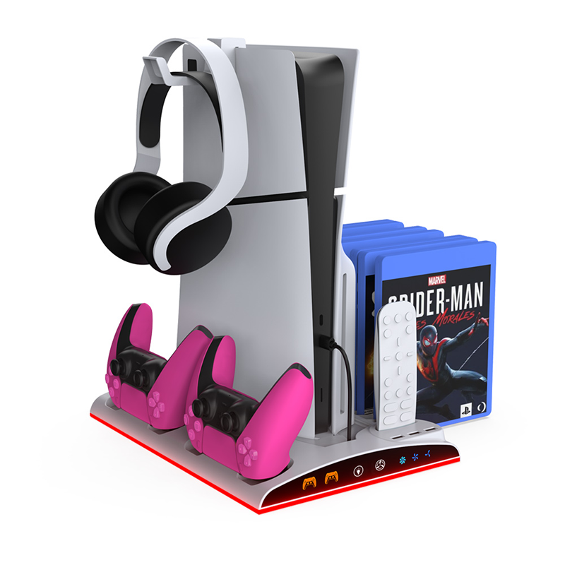 Hozkaii Multifunctional RGB Stand for PS5 Slim/Pro (White) HP5-5002