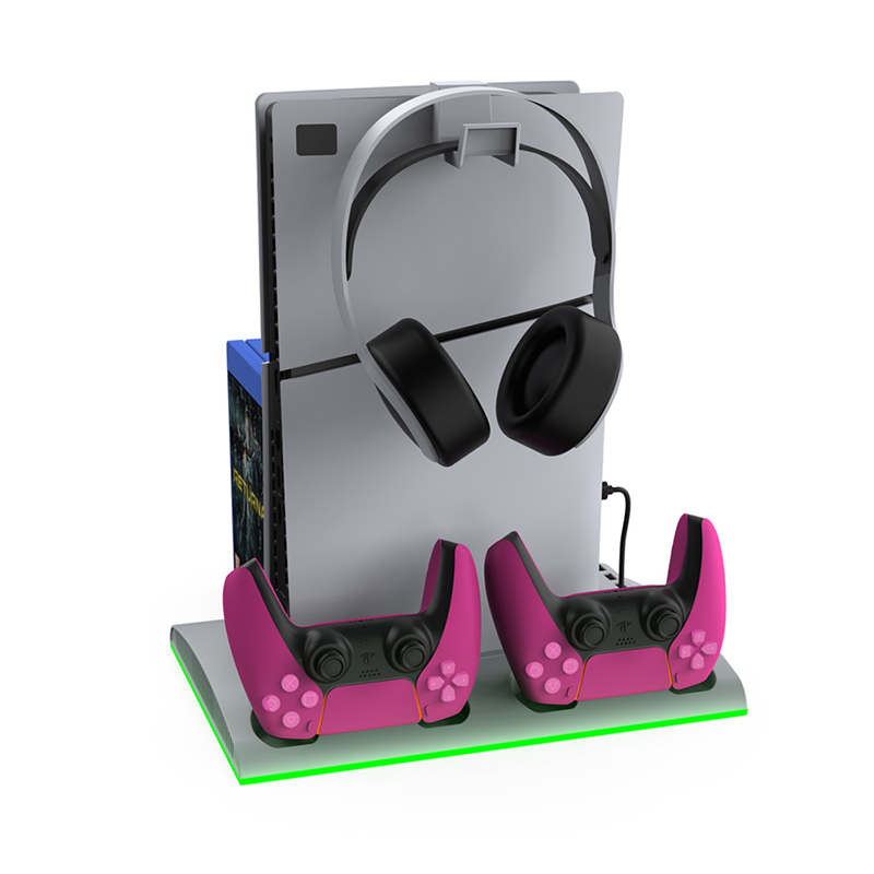 Hozkaii Multifunctional RGB Stand for PS5 Slim/Pro (White) HP5-5002