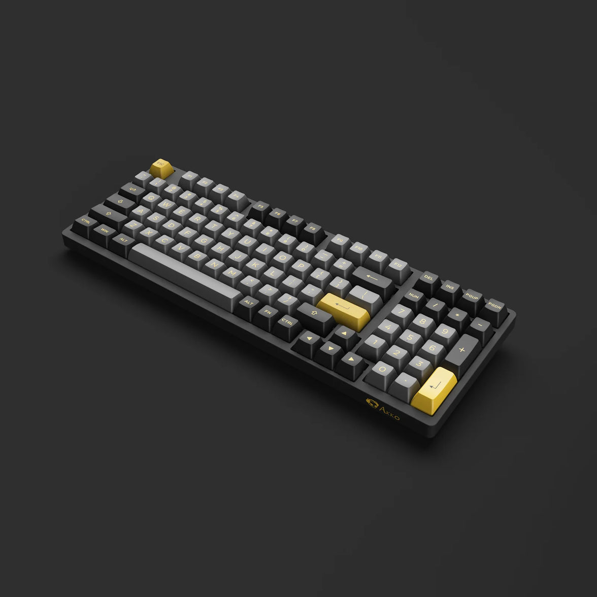 Akko Black & Gold 3098B Plus Multi-Mode Hot-Swappable Mechanical Keyboard (Akko V3 Cream Yellow Pro)