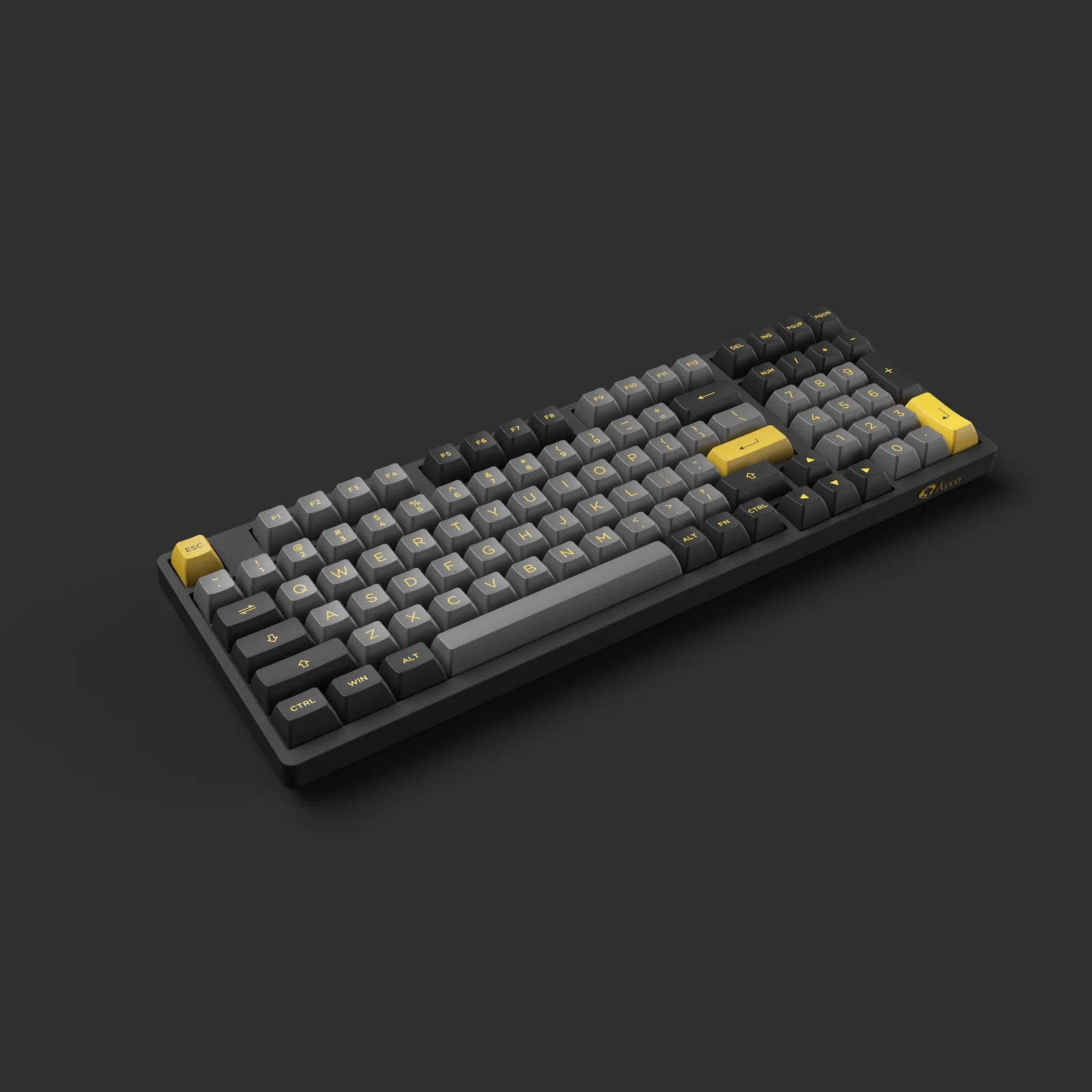 Akko Black & Gold 3098B Plus Multi-Mode Hot-Swappable Mechanical Keyboard (Akko V3 Cream Yellow Pro)