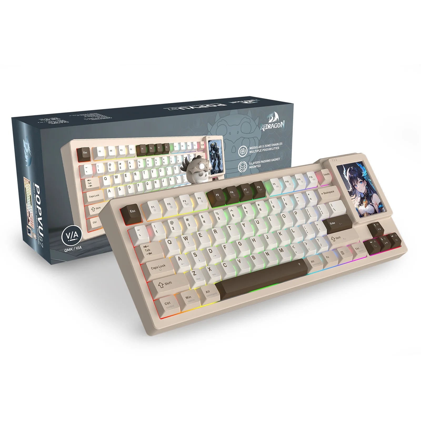 Redragon Popvu 87 Keys Wireless Mechanical Keyboard