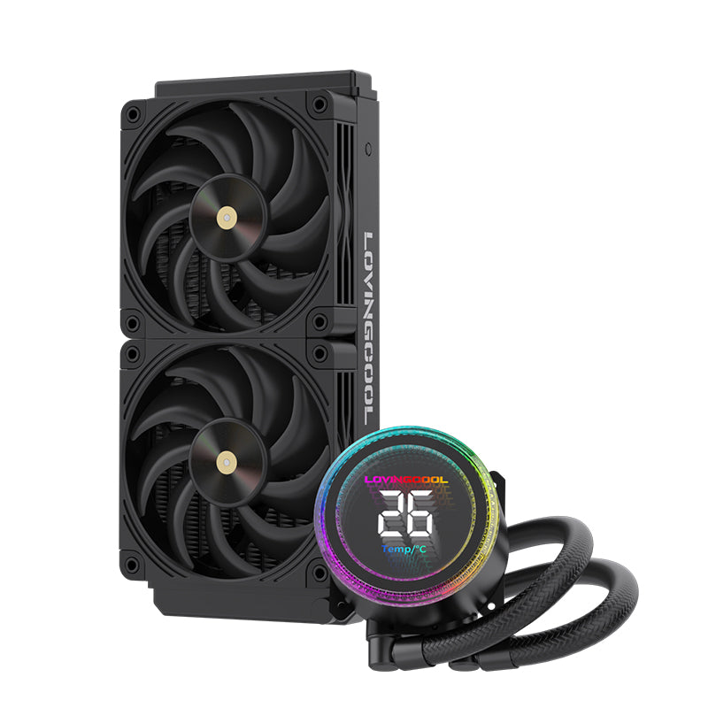 Lovingcool 240mm ARGB Liquid Cooler with Temp Screen