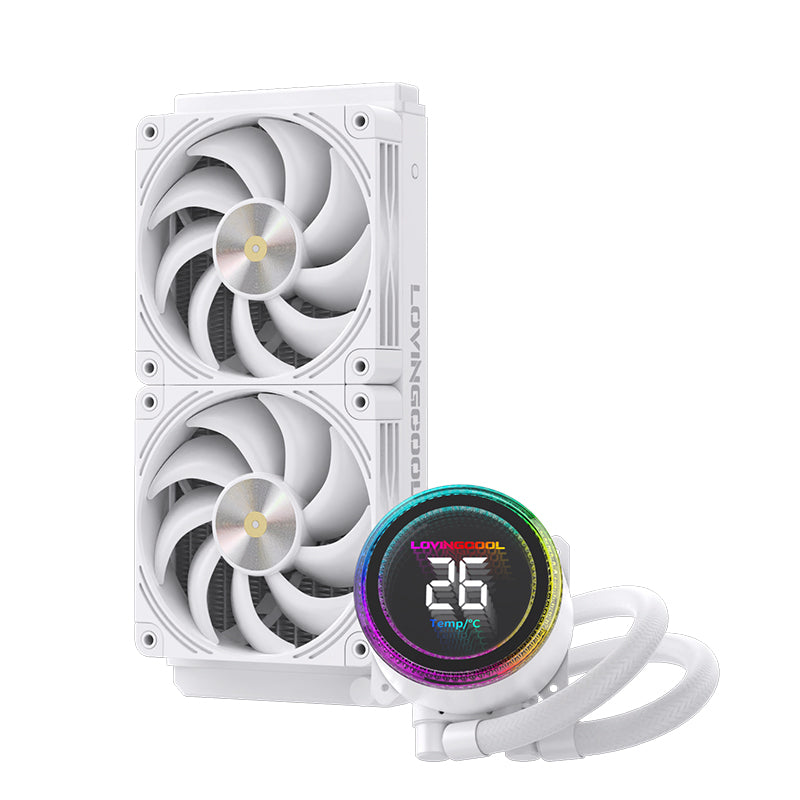 Lovingcool 240mm ARGB Liquid Cooler with Temp Screen