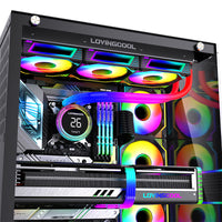 Lovingcool LC-B240-R 240mm ARGB Liquid Cooler with Temp Screen (Black)
