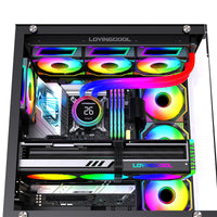 Lovingcool LC-B240-R 240mm ARGB Liquid Cooler with Temp Screen (Black)