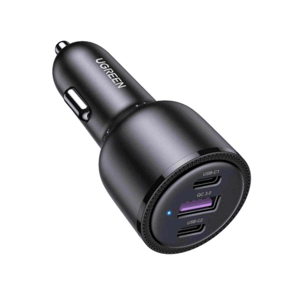 UGREEN 3-Port 2XUSB-C PD+USB-A 69W Fast Car Charger (Black) [CD239/20467]