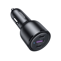 UGREEN 3-Port 2XUSB-C PD+USB-A 69W Fast Car Charger (Black) [CD239/20467]