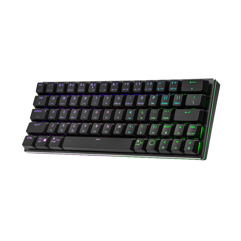 Cooler Master SK622 Wireless 60% Mechanical Keyboard Black With Low Profile Black- Red Switches