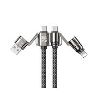 WEKOME Braided Atom Series 240W 4in1 Super Fast Charging Cable (BLACK) WDC-50