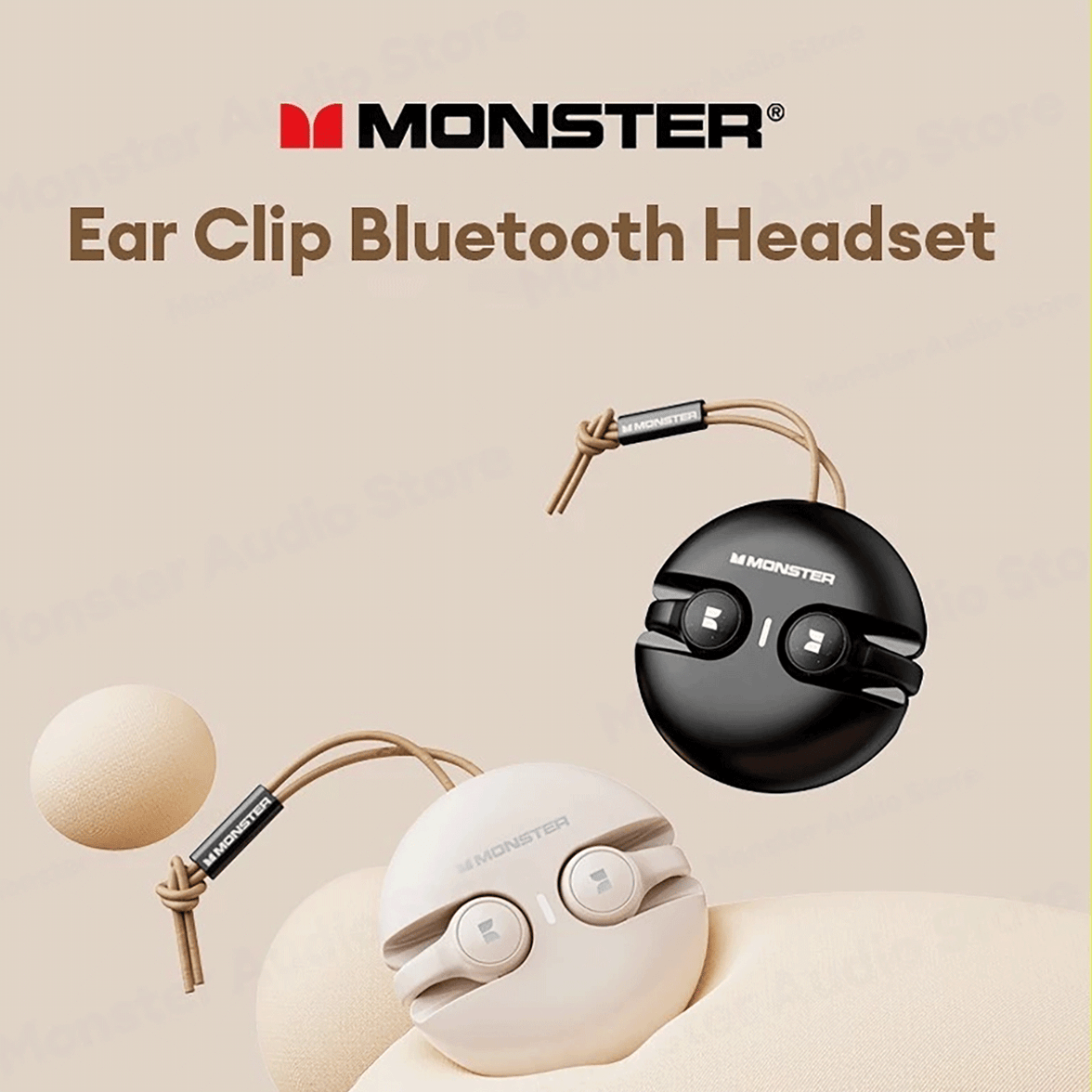 Monster XKT21 Bone Conduction Earphones Wireless Ear Clip Freeclip