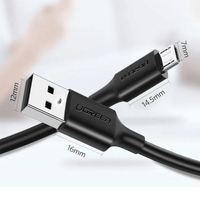 UGREEN USB 2.0 a To Micro USB Cable Nickel Plating - 1.5m (Black) [US289/60137]
