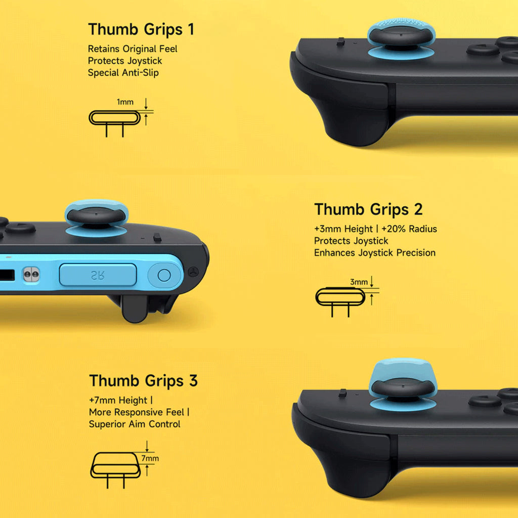 JSAUX Multi-Mode Joystick Cap And Thumb Grip With Lever Guard Set For Nintendo Switch 2 GP0404
