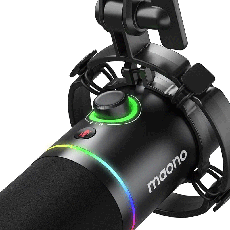 Maono PD200XS USB Dynamic Microphone Podcast/Gaming/Streaming Microphone Black