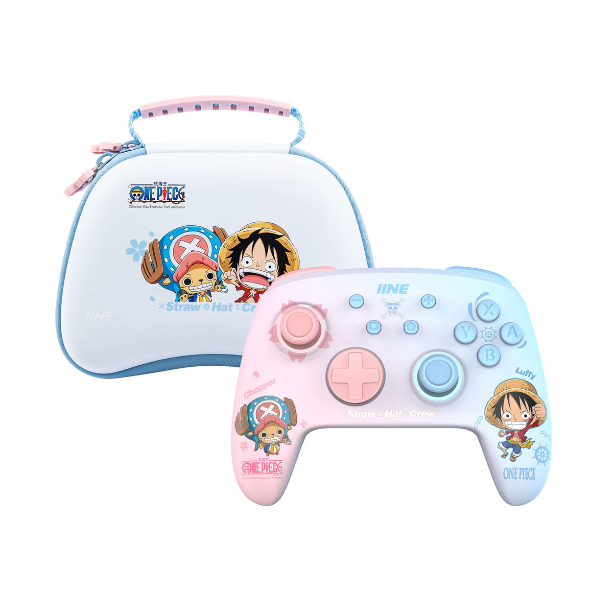 IINE Storage and Wireless Pro Controller Luffy & Chopper for NSW/PC/ROG Ally [L916]