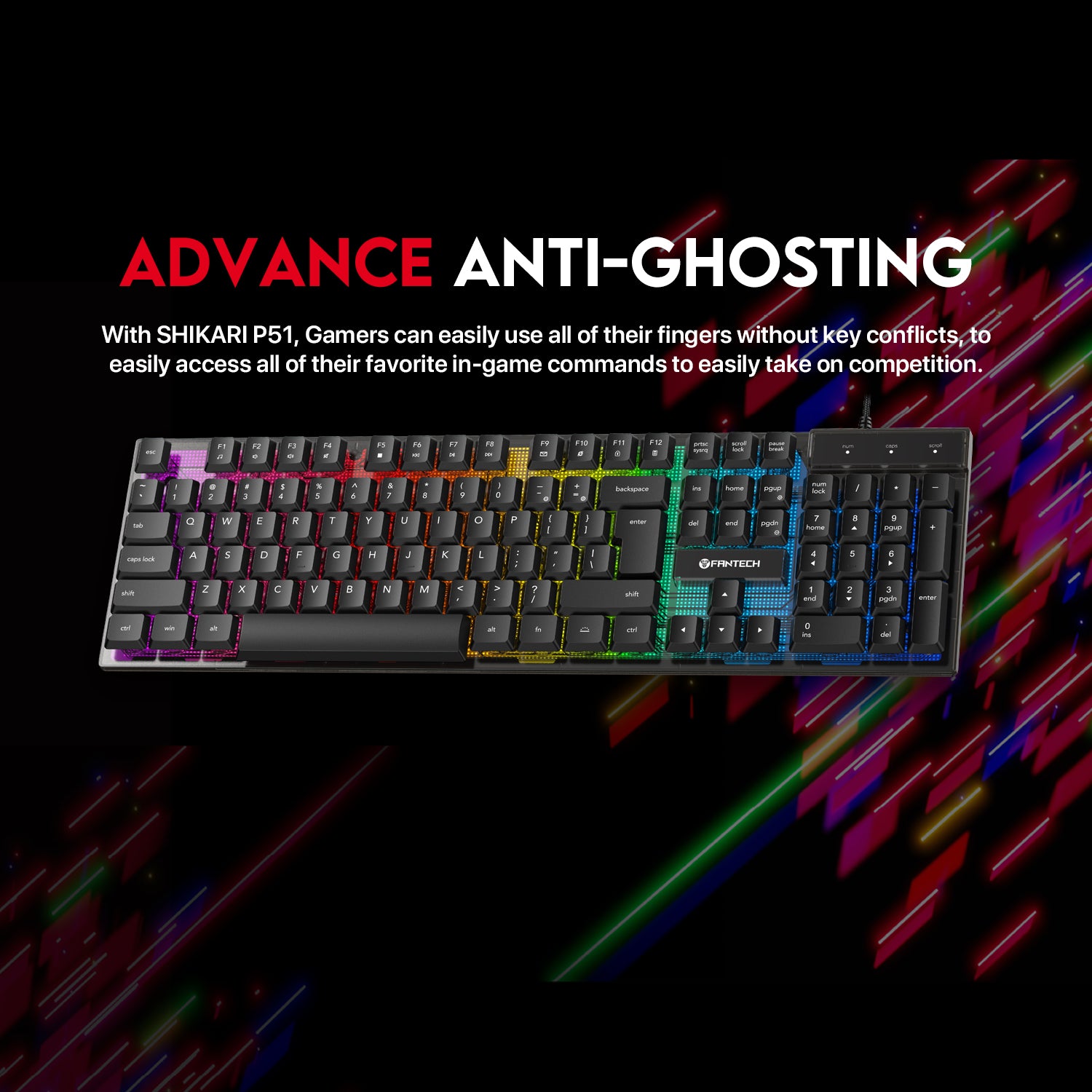 Fantech 5in1 Gaming Power Bundle Black (P51)