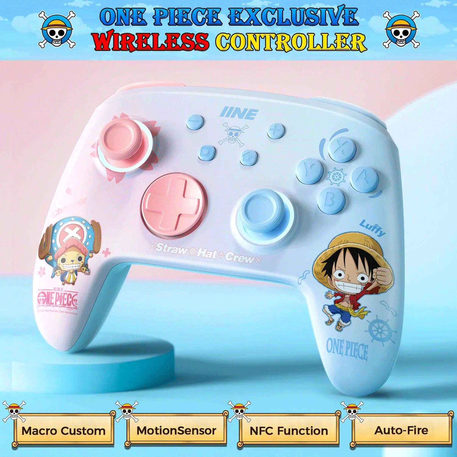 IINE Wireless Pro Controller Luffy & Chopper for NSW/PC [L909]