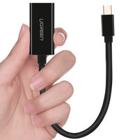 UGREEN Mini DP To HDMI Female Converter 1080P - 25CM (Black) [MD112/10461]