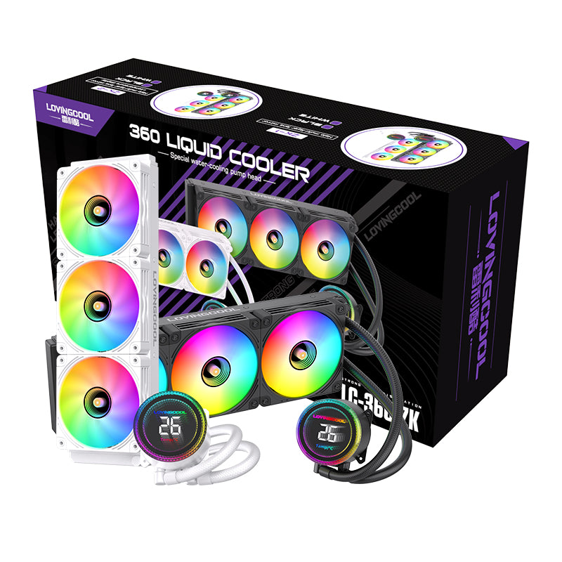 Lovingcool 360mm ARGB Liquid Cooler with Temp Screen
